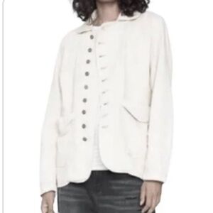 Sandrine Rose (Free People) White Jacket. NWT. Small